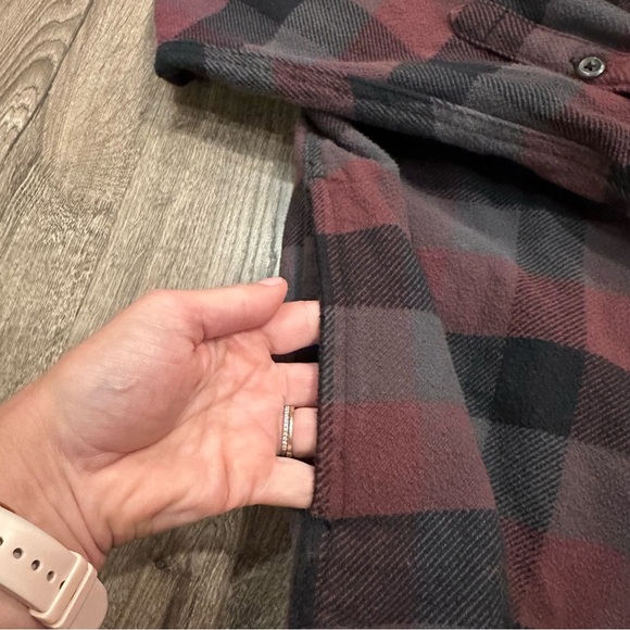 Orvis Big Bear Heavy Weight Plaid Flannel Shirt Jacket Shacket Hand Pockets M - Picture 7 of 12
